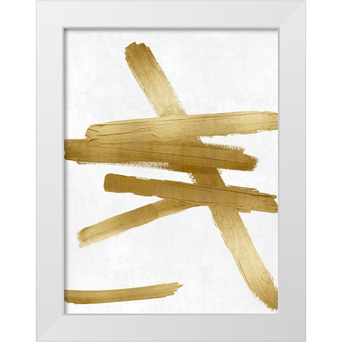 Crossroads Gold II White Modern Wood Framed Art Print by Roberts, Ellie