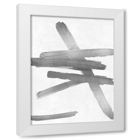 Crossroads Silver II White Modern Wood Framed Art Print by Roberts, Ellie