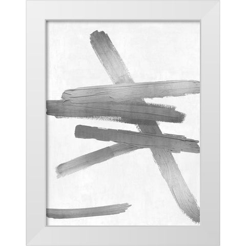 Crossroads Silver II White Modern Wood Framed Art Print by Roberts, Ellie