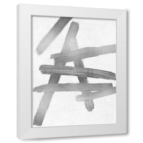 Crossroads Silver III White Modern Wood Framed Art Print by Roberts, Ellie