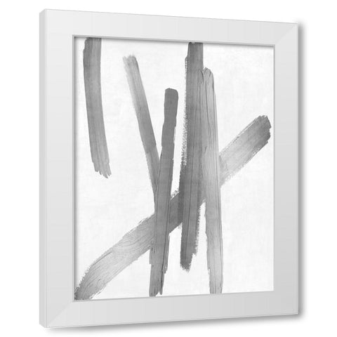 Crossroads Silver IV White Modern Wood Framed Art Print by Roberts, Ellie