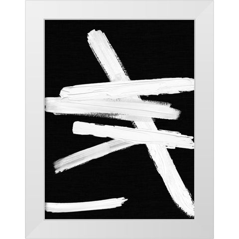 Crossroads White and Black II White Modern Wood Framed Art Print by Roberts, Ellie