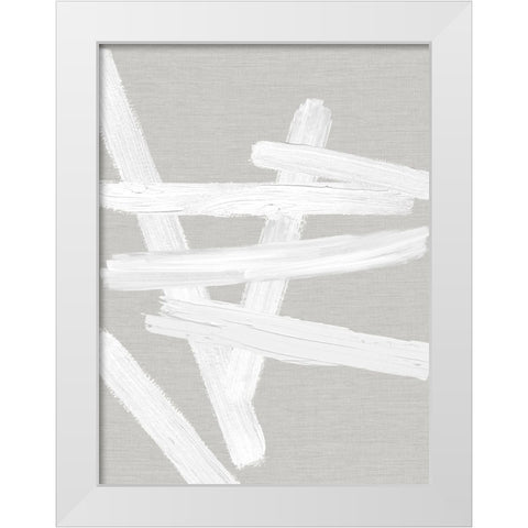 Crossroads White on Gray IV White Modern Wood Framed Art Print by Roberts, Ellie