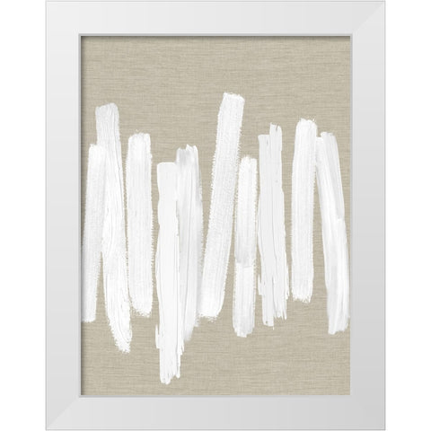 Strokes I White Modern Wood Framed Art Print by Roberts, Ellie