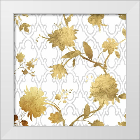 Golden Silhouette II White Modern Wood Framed Art Print by Lange, Erin