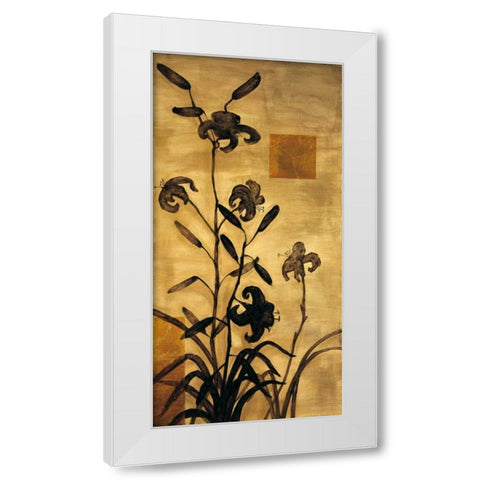 Lily Silhouette I White Modern Wood Framed Art Print by Lange, Erin