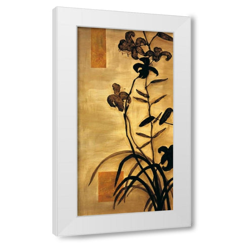 Lily Silhouette II White Modern Wood Framed Art Print by Lange, Erin
