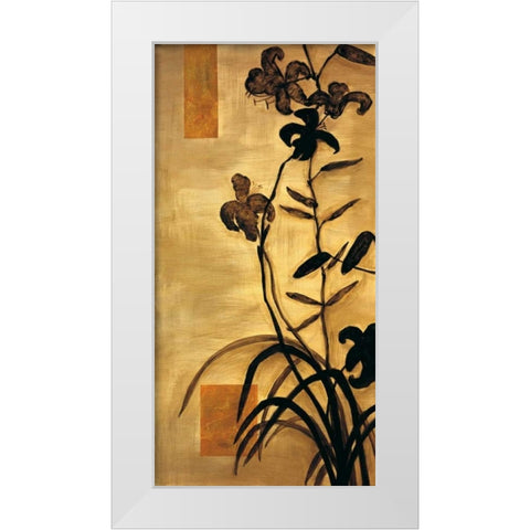 Lily Silhouette II White Modern Wood Framed Art Print by Lange, Erin