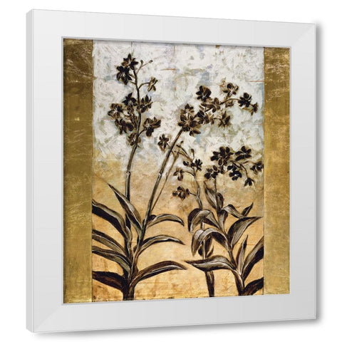 Orchid Silhouette White Modern Wood Framed Art Print by Lange, Erin