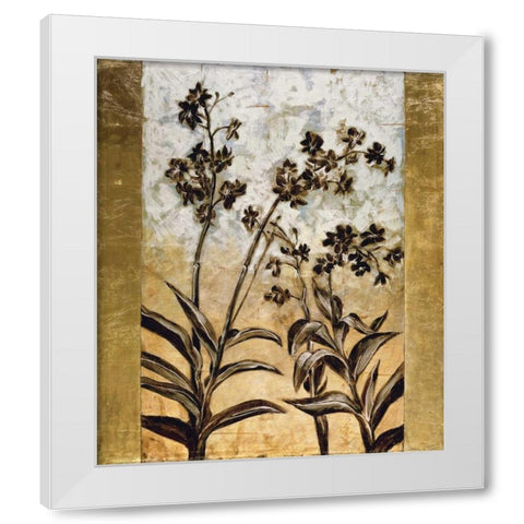 Orchid Silhouette White Modern Wood Framed Art Print by Lange, Erin
