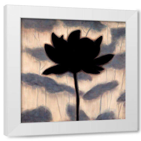 Blossom Silhouette I White Modern Wood Framed Art Print by Lange, Erin