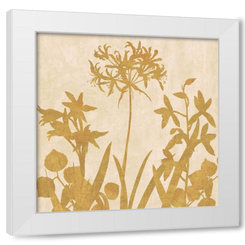 Golden Reflections I White Modern Wood Framed Art Print by Lange, Erin