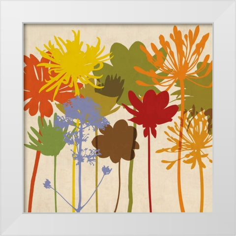 Colorful Bloom I White Modern Wood Framed Art Print by Lange, Erin