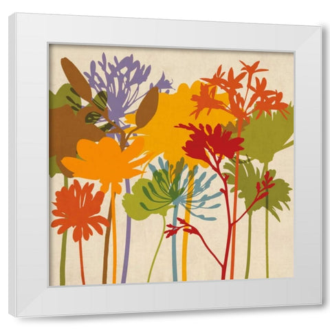 Colorful Bloom II White Modern Wood Framed Art Print by Lange, Erin