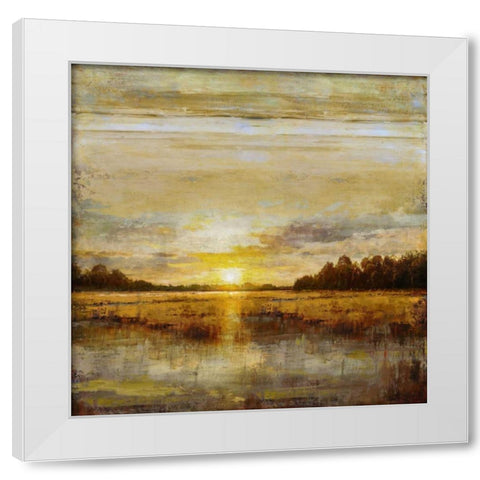 Break of Dawn White Modern Wood Framed Art Print by Turner, Eric
