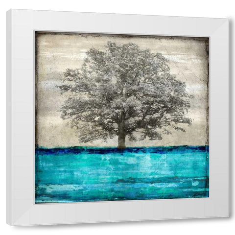 Majestic - Aqua White Modern Wood Framed Art Print by Turner, Eric