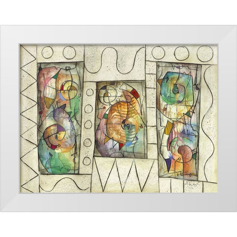 Oasis White Modern Wood Framed Art Print by Waugh, Eric