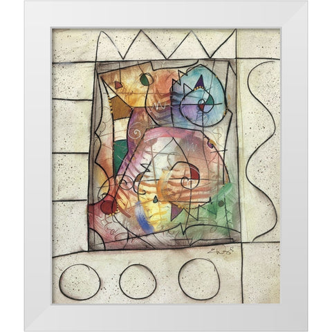 Gala White Modern Wood Framed Art Print by Waugh, Eric