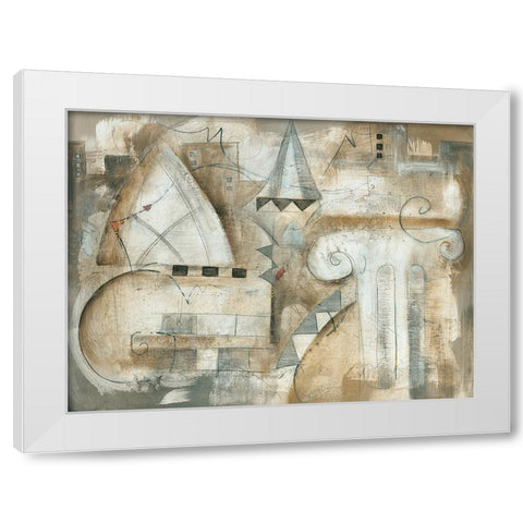 Alba White Modern Wood Framed Art Print by Waugh, Eric