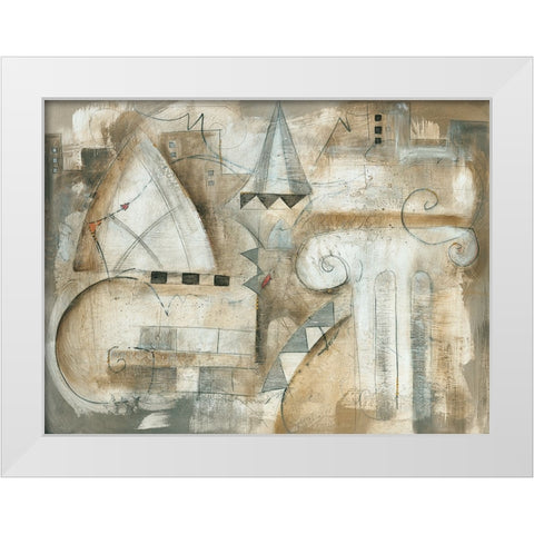 Alba White Modern Wood Framed Art Print by Waugh, Eric