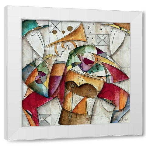Jam Session I White Modern Wood Framed Art Print by Waugh, Eric
