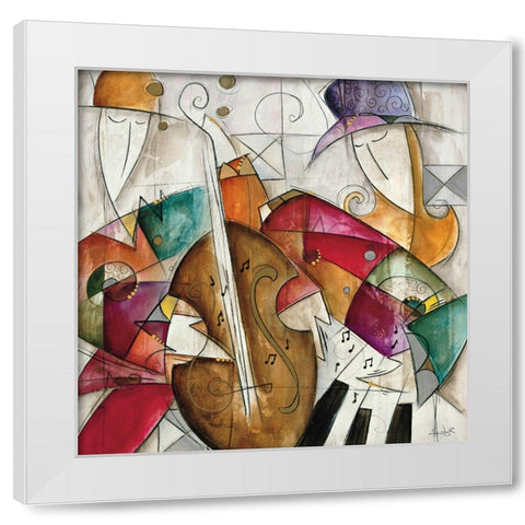 Jam Session II White Modern Wood Framed Art Print by Waugh, Eric