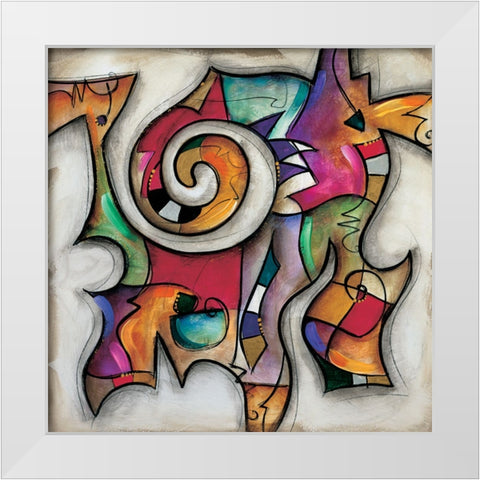 Swirl II White Modern Wood Framed Art Print by Waugh, Eric