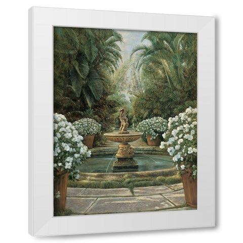 In the Garden White Modern Wood Framed Art Print by Wright, Elizabeth