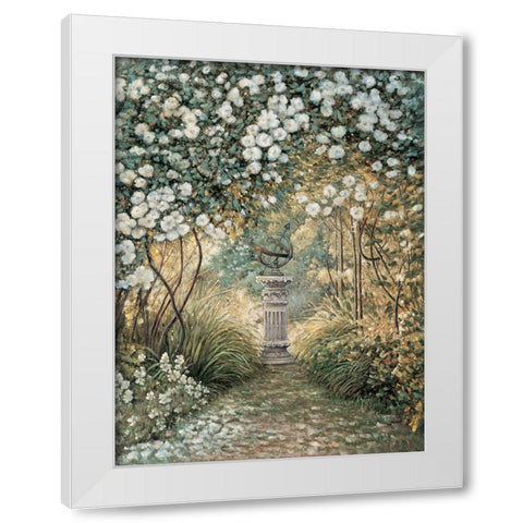 Garden Ornament White Modern Wood Framed Art Print by Wright, Elizabeth