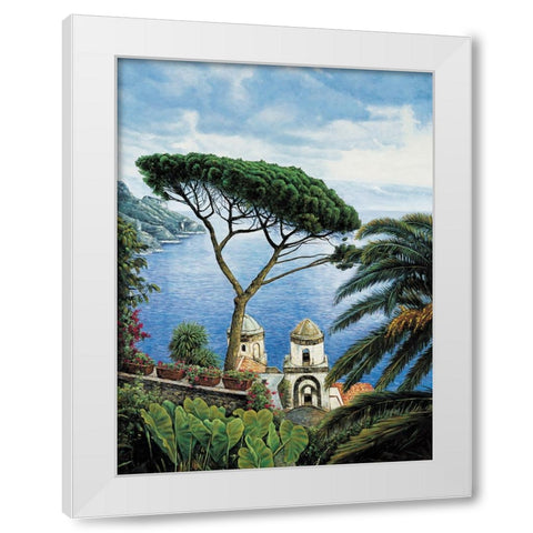 Amalfi Coast White Modern Wood Framed Art Print by Wright, Elizabeth