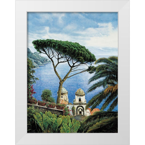 Amalfi Coast White Modern Wood Framed Art Print by Wright, Elizabeth