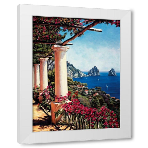 Pergola in Capri White Modern Wood Framed Art Print by Wright, Elizabeth