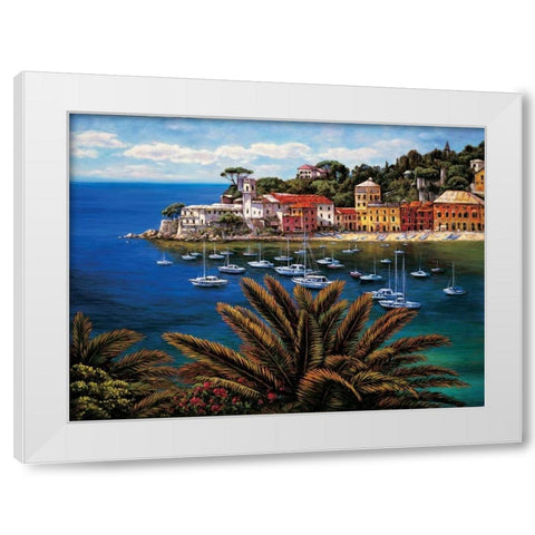 The Tuscan Coast White Modern Wood Framed Art Print by Wright, Elizabeth