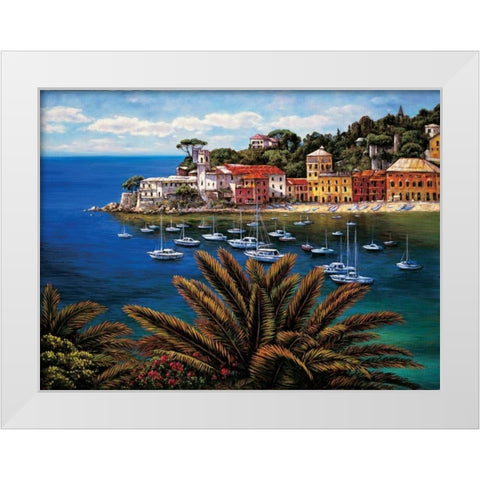 The Tuscan Coast White Modern Wood Framed Art Print by Wright, Elizabeth