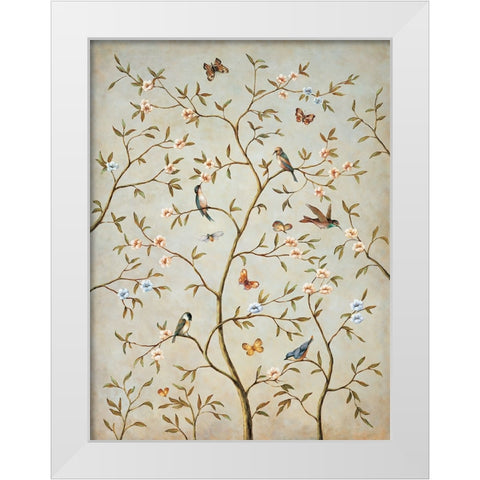 Le Printemp I White Modern Wood Framed Art Print by Bouchardeau, Frances