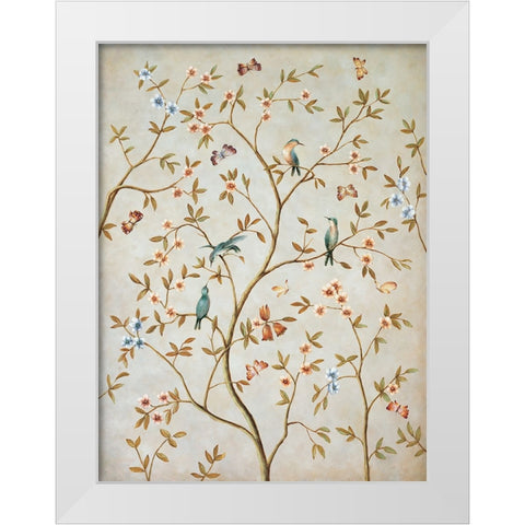 Le Printemp II White Modern Wood Framed Art Print by Bouchardeau, Frances