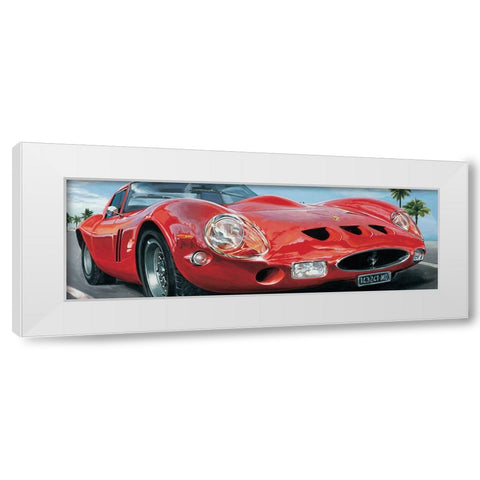 Sport Corsa White Modern Wood Framed Art Print by Brook, Francis
