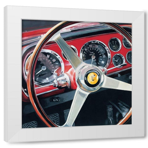 Rosso Corsa White Modern Wood Framed Art Print by Brook, Francis