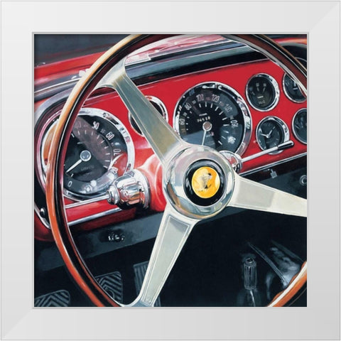 Rosso Corsa White Modern Wood Framed Art Print by Brook, Francis