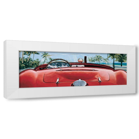 Granturismo White Modern Wood Framed Art Print by Brook, Francis