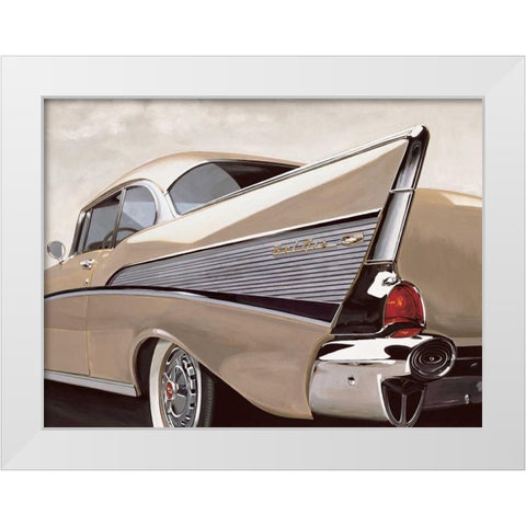 57 Bel Air White Modern Wood Framed Art Print by Brook, Francis