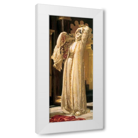The Light of the Harem White Modern Wood Framed Art Print by Leighton, Frederic