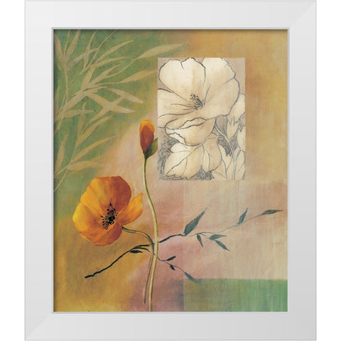 Fleurs et couleurs II White Modern Wood Framed Art Print by Boulez, Genevieve