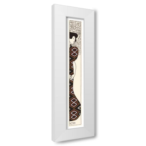 Silhouette 2 White Modern Wood Framed Art Print by Klimt, Gustav