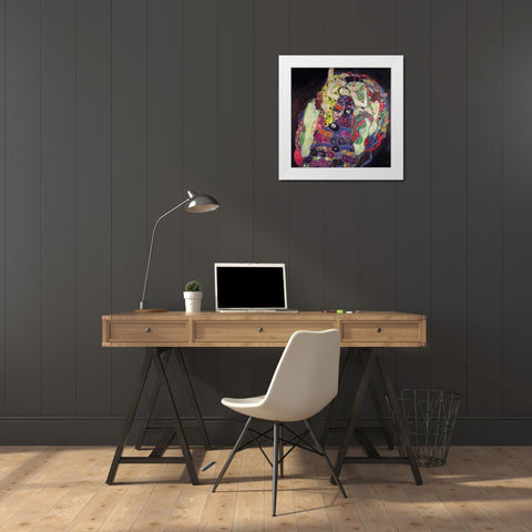 The Virgin White Modern Wood Framed Art Print by Klimt, Gustav