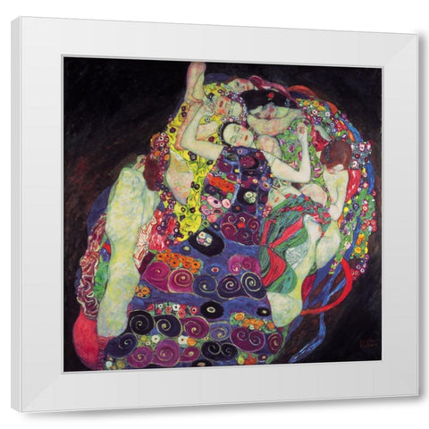 The Virgin White Modern Wood Framed Art Print by Klimt, Gustav