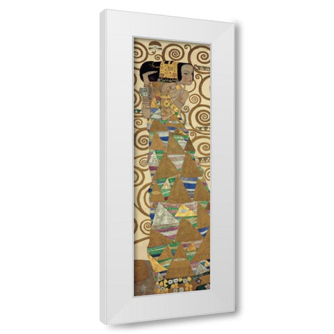 Expectation White Modern Wood Framed Art Print by Klimt, Gustav