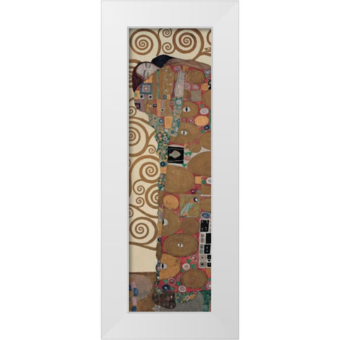 Fulfillment White Modern Wood Framed Art Print by Klimt, Gustav
