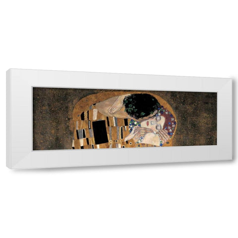 Il bacio White Modern Wood Framed Art Print by Klimt, Gustav
