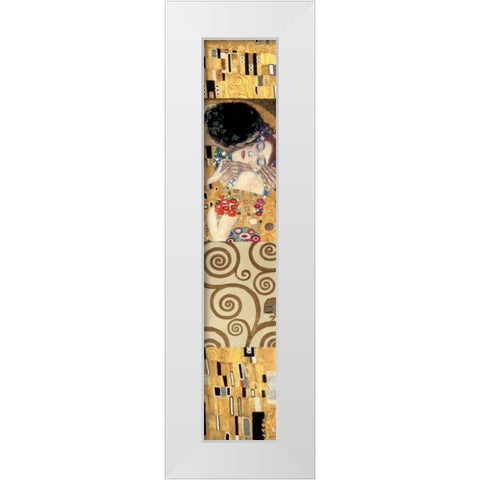 Klimt Panel II White Modern Wood Framed Art Print by Klimt, Gustav